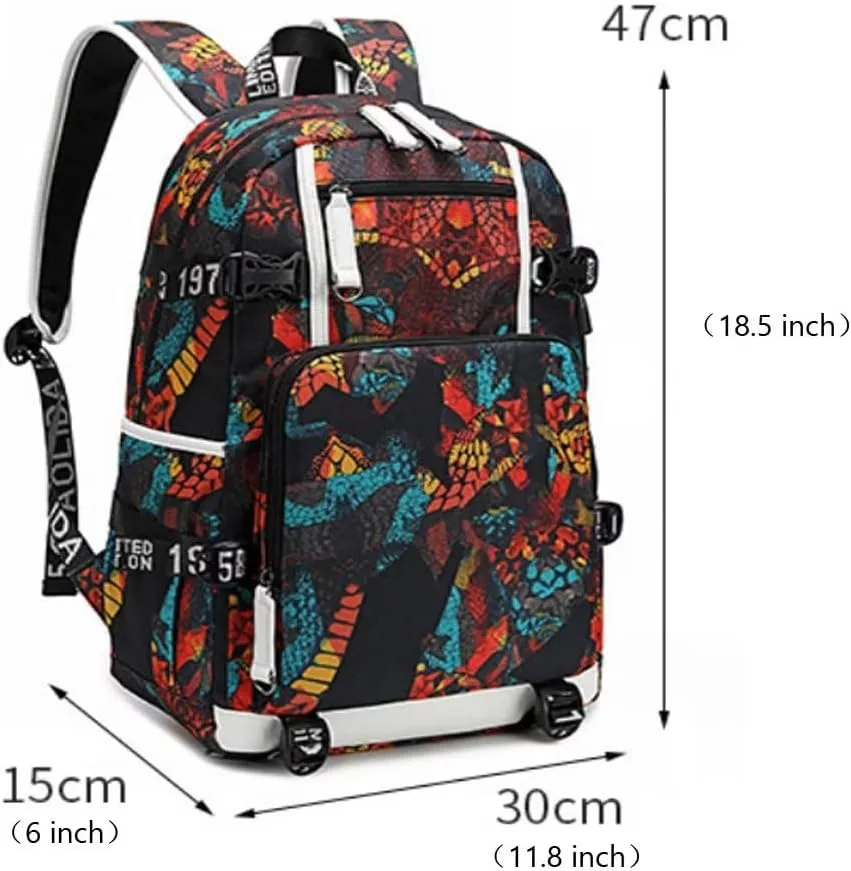 FANwenfeng Basketball Player 23 Luminous Backpack Travel Daypacks Fans Bag for Men Women (Style 8)