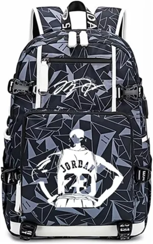 FANwenfeng Basketball Player 23 Luminous Backpack Travel Daypacks Fans Bag for Men Women (Style 8)