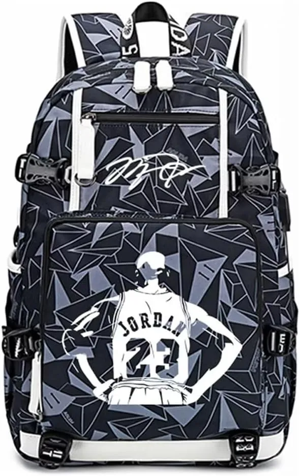 FANwenfeng Basketball Player 23 Luminous Backpack Travel Daypacks Fans Bag for Men Women (Style 8)