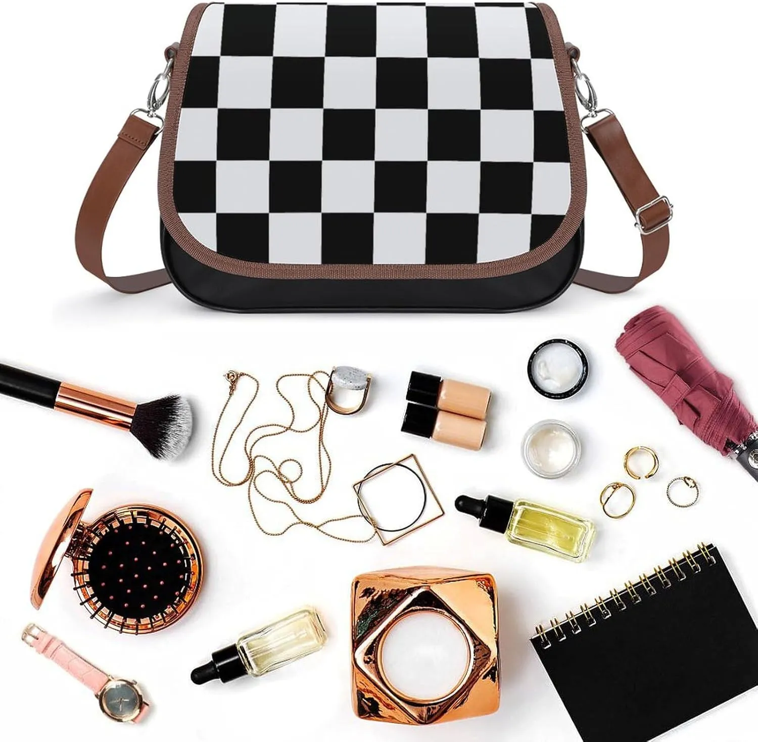 Fashion Crossbody Bag For Women Lightweight Shoulder Bag With Detachable Strap