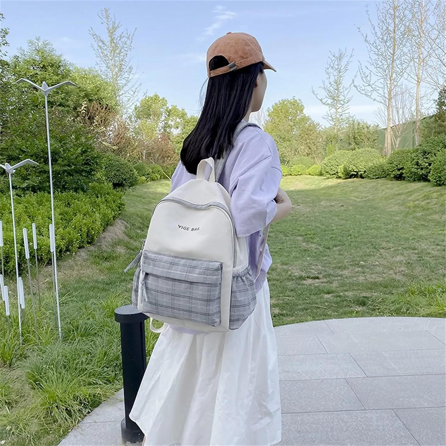 Fashion Cute Womens Backpack Casual Messenger Crossbody Bags Versatile Bags Anti Theft Crossbody Bags for Women(Grey)