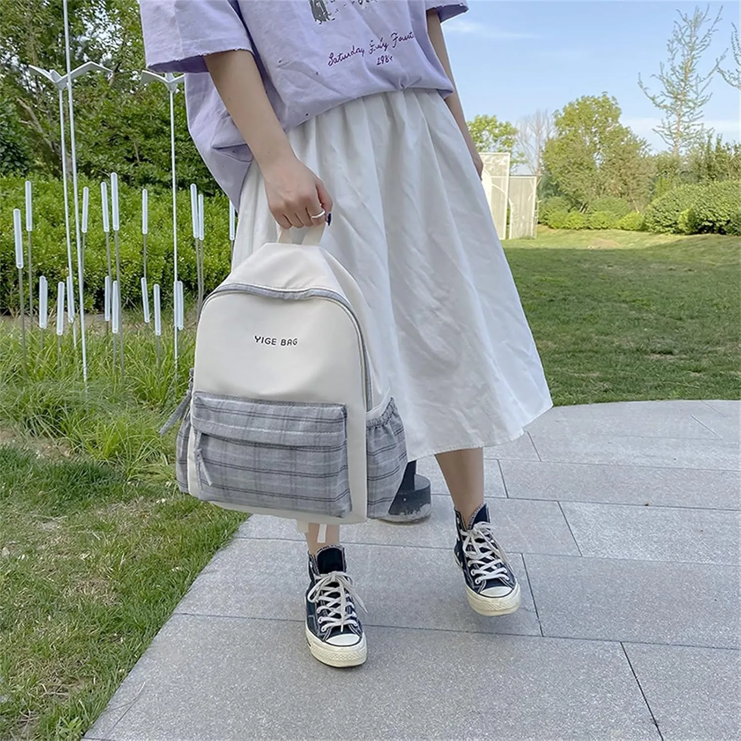 Fashion Cute Womens Backpack Casual Messenger Crossbody Bags Versatile Bags Anti Theft Crossbody Bags for Women(Grey)