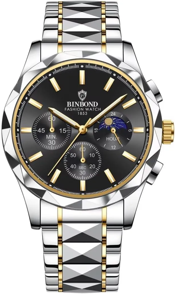 Fashion Men Business Quartz Watch Waterproof Luminous Date Chronograph Men's Sports Watches Stainless Steel Male Analog Clock Gifts Watch