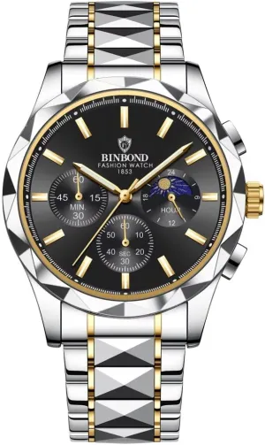 Fashion Men Business Quartz Watch Waterproof Luminous Date Chronograph Men's Sports Watches Stainless Steel Male Analog Clock Gifts Watch