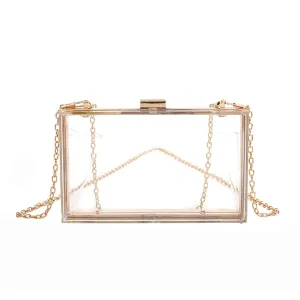 Fashion Transparent Style Simple Casual Acrylic  with Chain Handbag