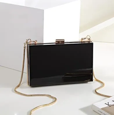 Fashion Transparent Style Simple Casual Acrylic  with Chain Handbag