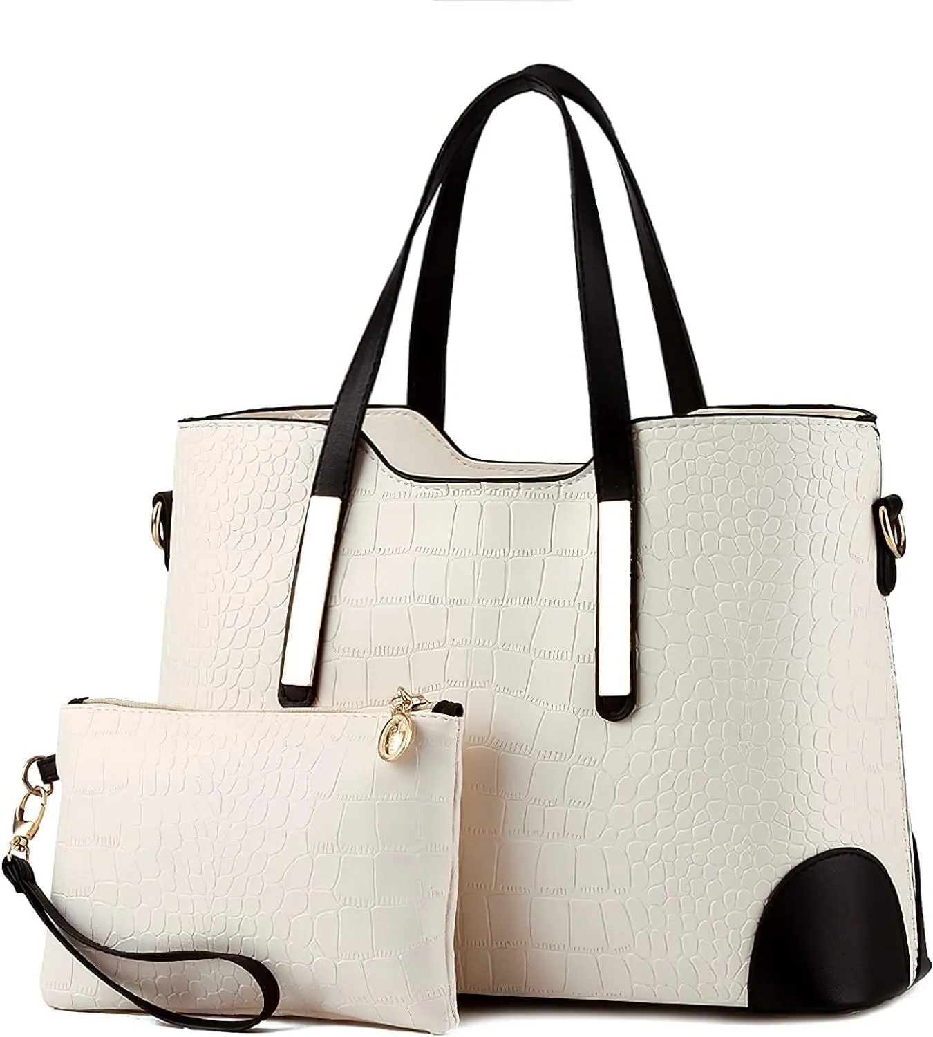 Fashion Women Handbags Set 2 Pcs Large Shoulder Bag Multifunctional
