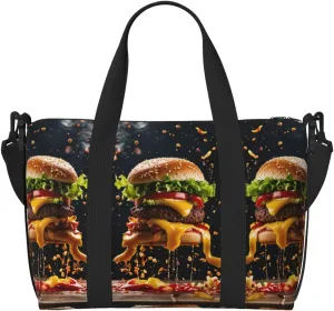 Fast Food Print Versatile Travel Gym Carry Bag,Ideal For Business,Sports,Weekend Stays