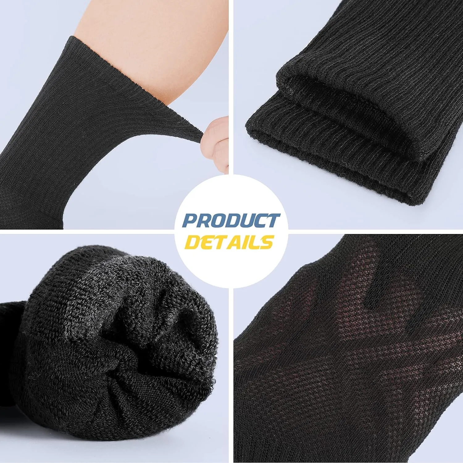 Felicigeely Running Crew Socks Cushion Breathable Athletic