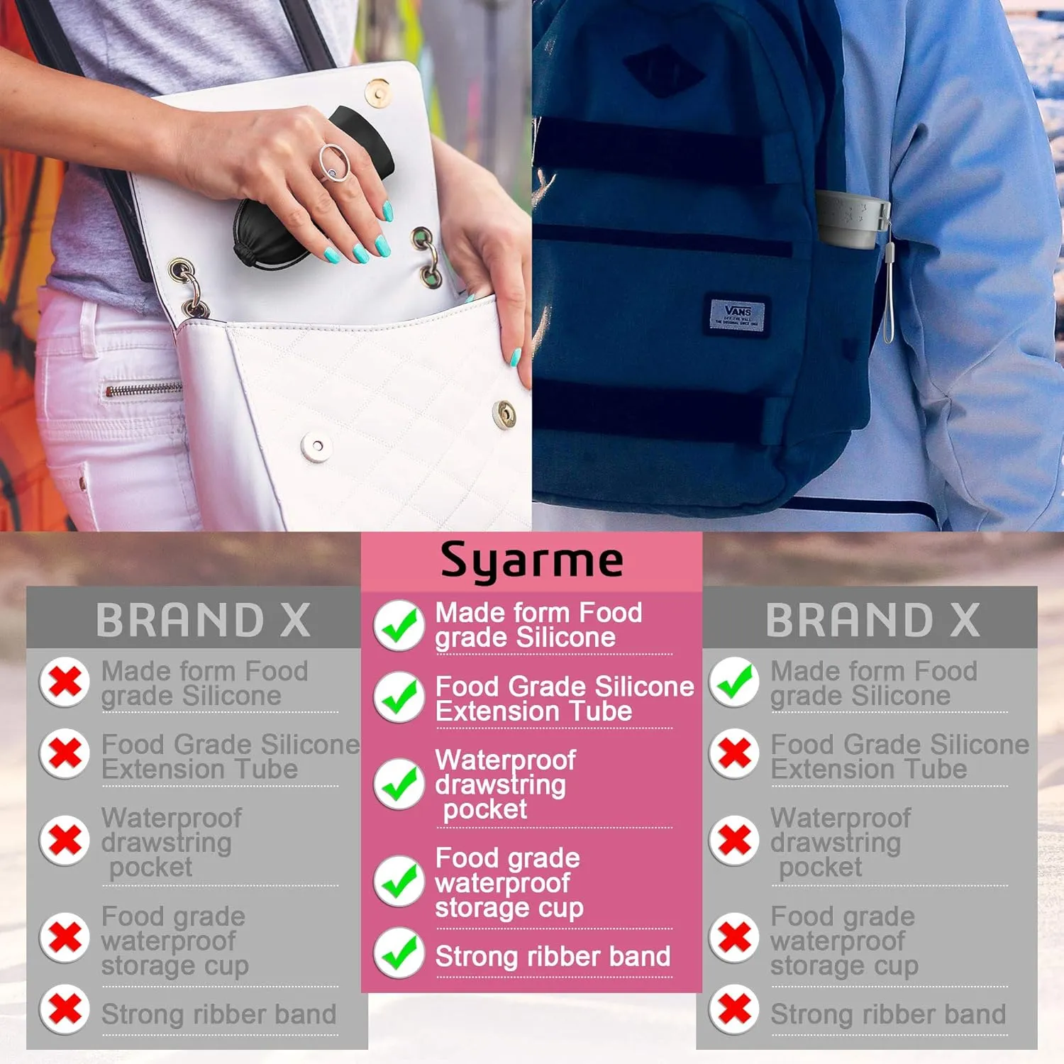 Female Urination Device,Portable Reusable Urinal Funnel with Extension Tube,Small Folding Storage,Suitable for Travel, Festivals, Camping,Traffic Jams,Etc,Includes Waterproof Bag,Waterproof Cup