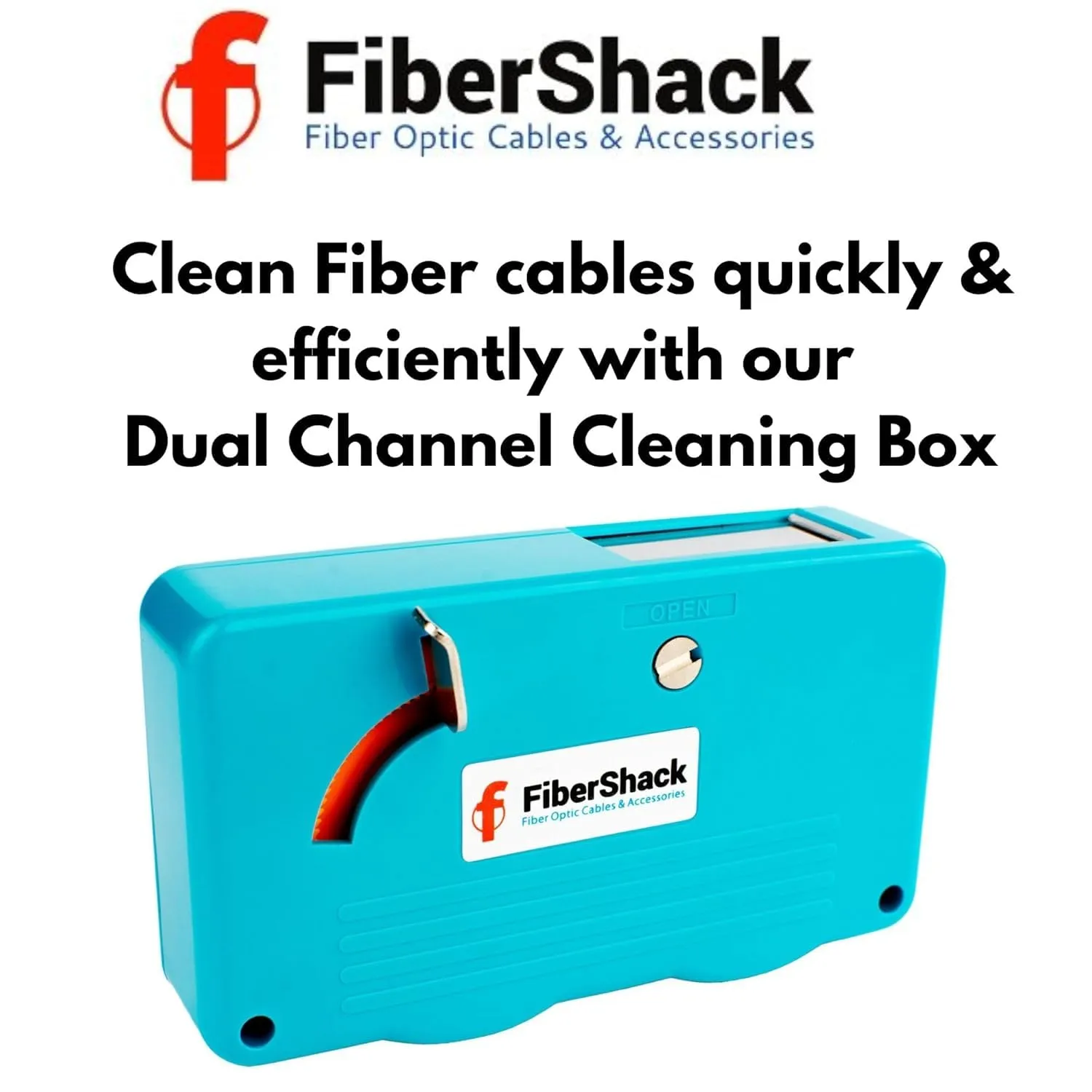 Fiber Optic Cable Cleaning Box - 3 Pack - Cleans Both SC & LC Fiber Optic Cables & Connectors - Includes Dust Caps for 1.25mm & 2.5mm Ports & End Faces
