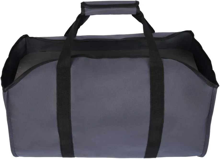 Firewood Log Carrier Tote Bag,Canvas Firewood Holder，Extra Large Durable，Best for Fireplaces,Wood Stoves,Firewood,Logs, Camping,Landscaping, Gray, L, Modern