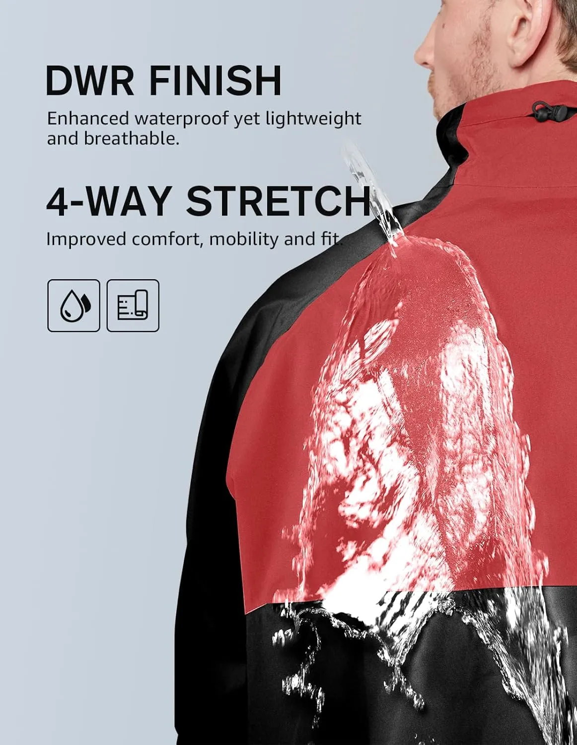 fit space Waterproof Golf Rain Suits for Men Performance Rain Jackets and Pants for All Sports
