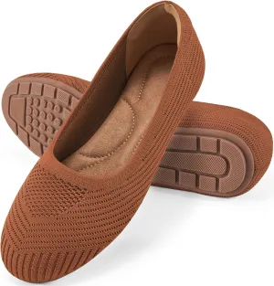 Flats for Women Ballets Shoes: Comfortable Knitted Dressy Work Flats - Ladies Wedding Flat Casual Shoes