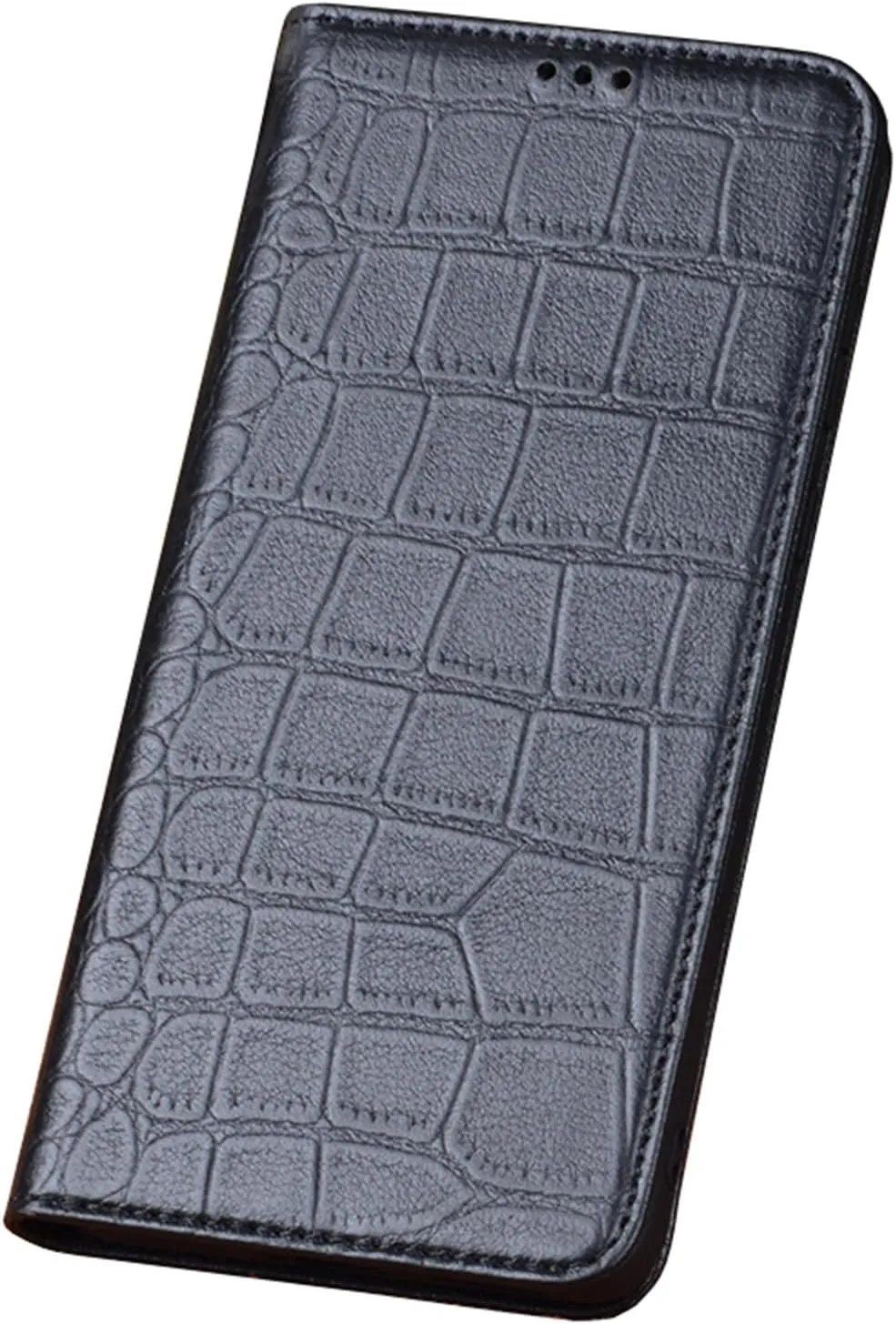 Flip Case for Vertu METAVERTU2, Genuine Leather Business Cover with Crocodile Pattern Design Shockproof Protection Luxury Case,Black,METAVERTU2