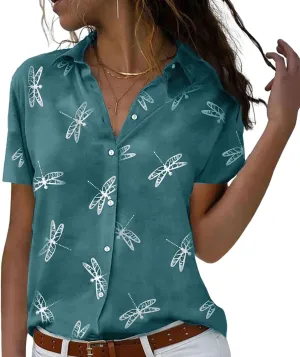 Floral Tops for Women Summer Flower Printed V Neck Tshirts Short Sleeve Tops Dressy Casual