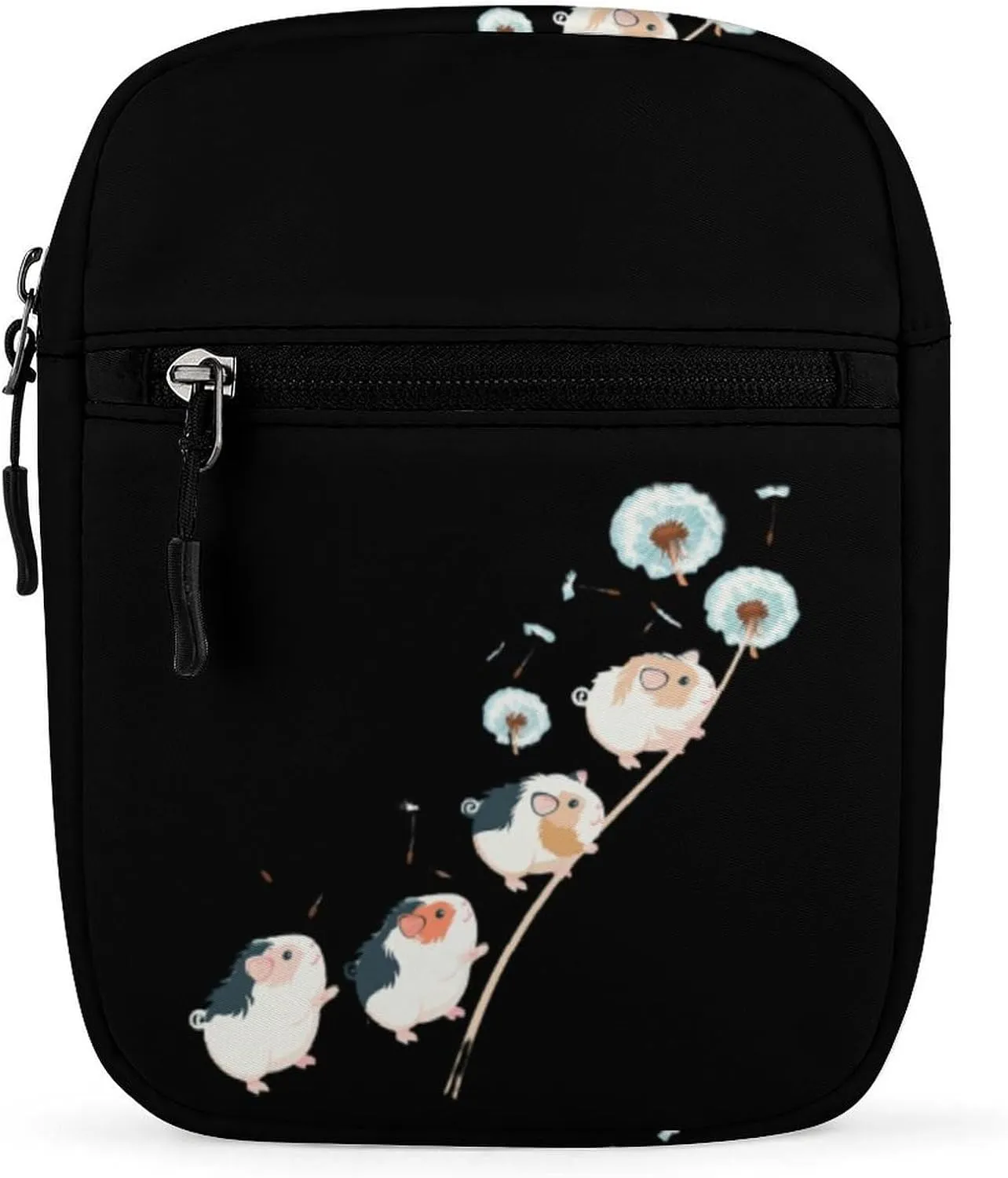 Flower Guinea Pig Dandelion Small Crossbody Bag Casual Belt Bag Sling Purse for Travel Hiking
