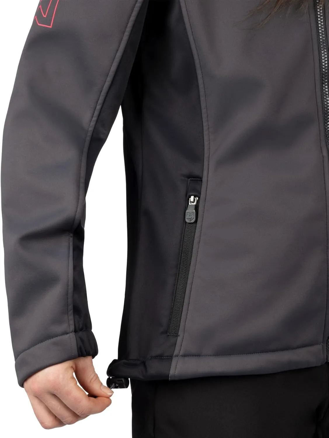 FXR Women's Pulse Softshell Jacket 2025 (Asphalt/Razz - X-Large)