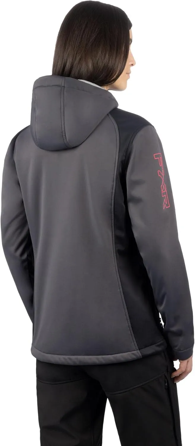 FXR Women's Pulse Softshell Jacket 2025 (Asphalt/Razz - X-Large)