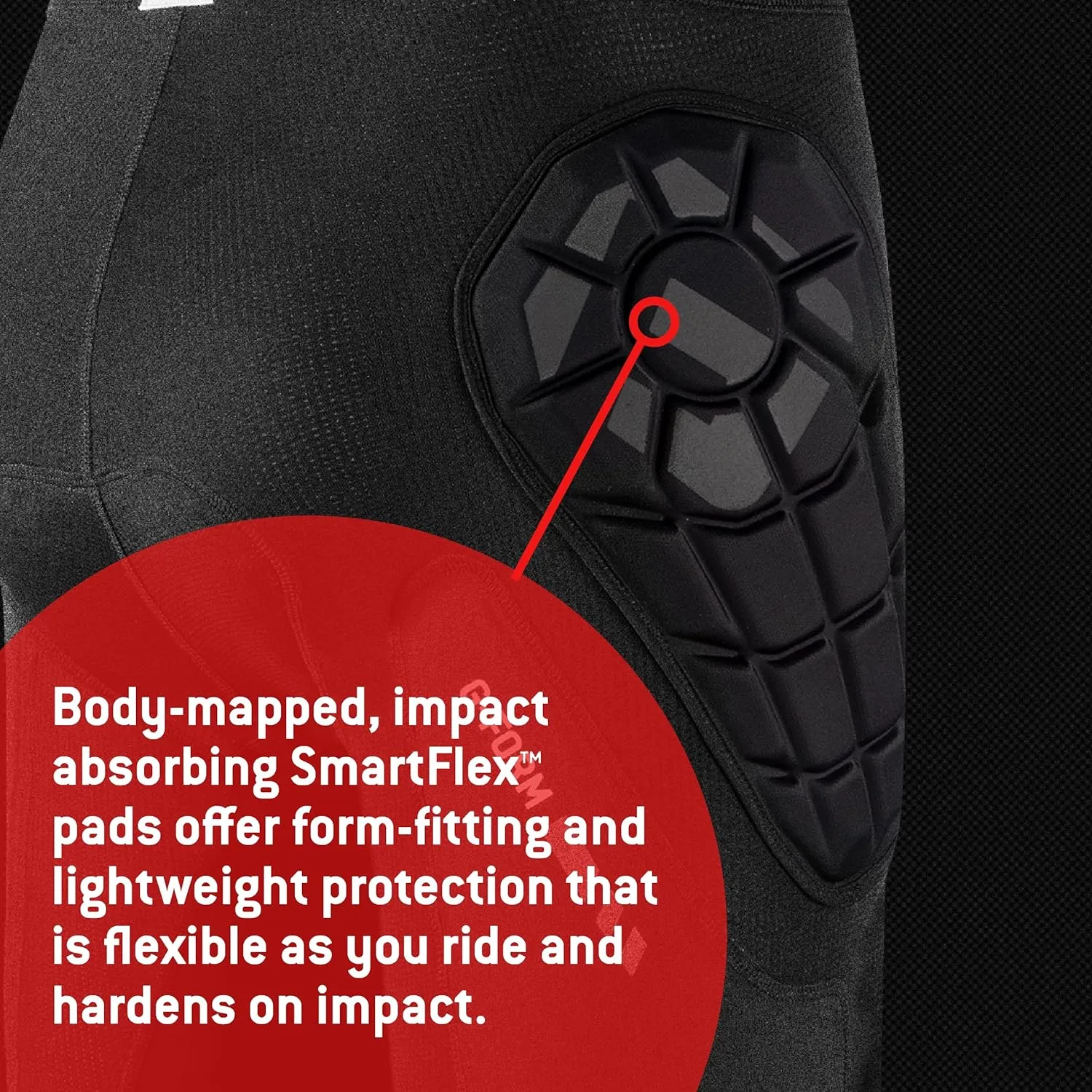 G-Form MX Shorts with Chamois - Padded Protective Shorts for Mountain Biking & Moto Sports - Breathable Compression Shorts