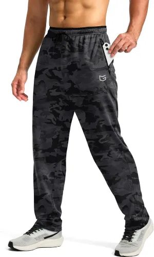 G Gradual Men's Sweatpants Mesh Lightweight with Zip Pockets Breathable Quick Dry Athletic Pants for Workout Running