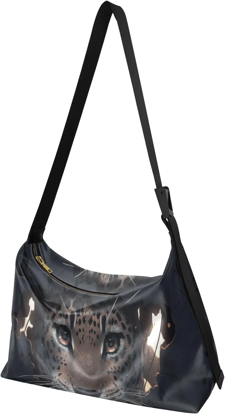 GAIGEO Flower Bush Elk Vegan Leather Crossbody Bag, Bag with Shoulder Strap, Bag with Zipper for Women