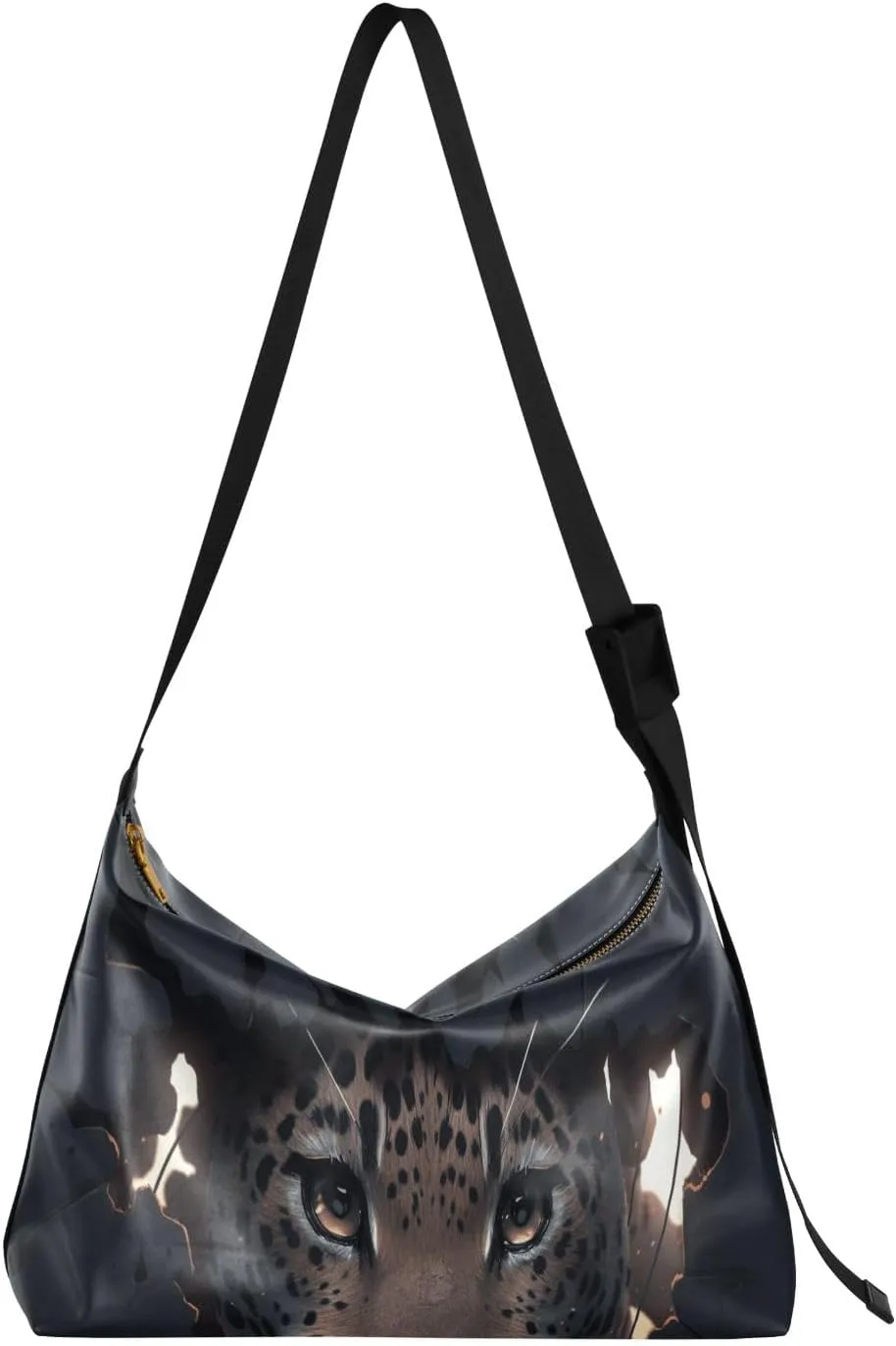 GAIGEO Flower Bush Elk Vegan Leather Crossbody Bag, Bag with Shoulder Strap, Bag with Zipper for Women