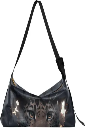 GAIGEO Flower Bush Elk Vegan Leather Crossbody Bag, Bag with Shoulder Strap, Bag with Zipper for Women