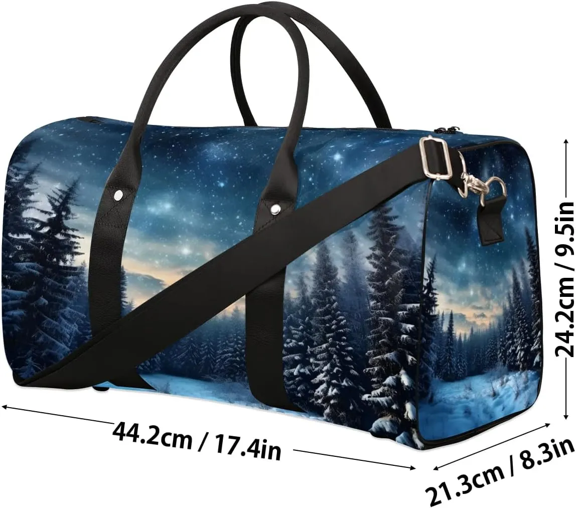 Galaxy Star Travel Duffel Bag for Women Men Waterproof Foldable Overnight Weekender Bag Large Capacity Sports Gym Bag