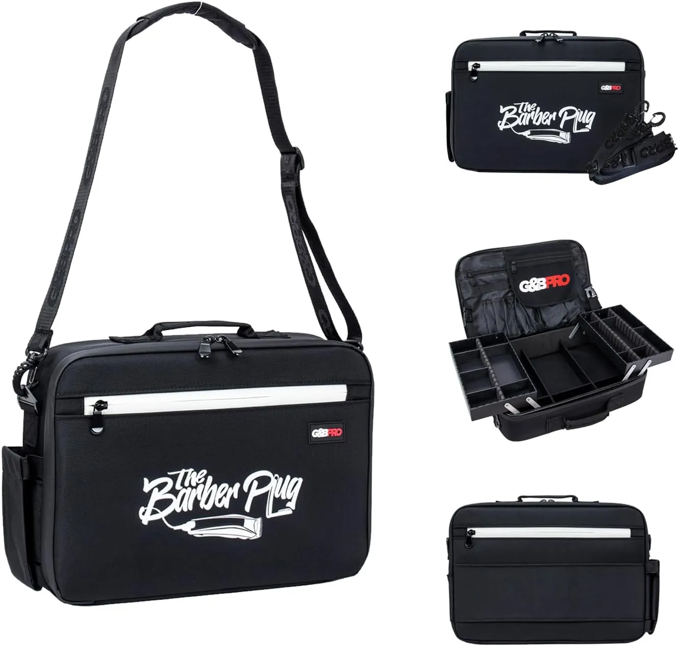 G&BPRO Crossbody Briefcase with Extending Tray System | All-in-one Mobile Workstation Travel Bag
