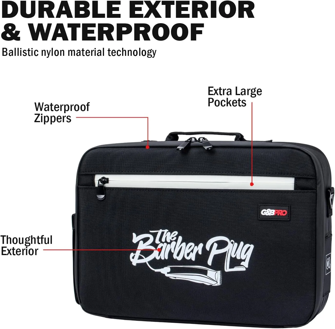 G&BPRO Crossbody Briefcase with Extending Tray System | All-in-one Mobile Workstation Travel Bag