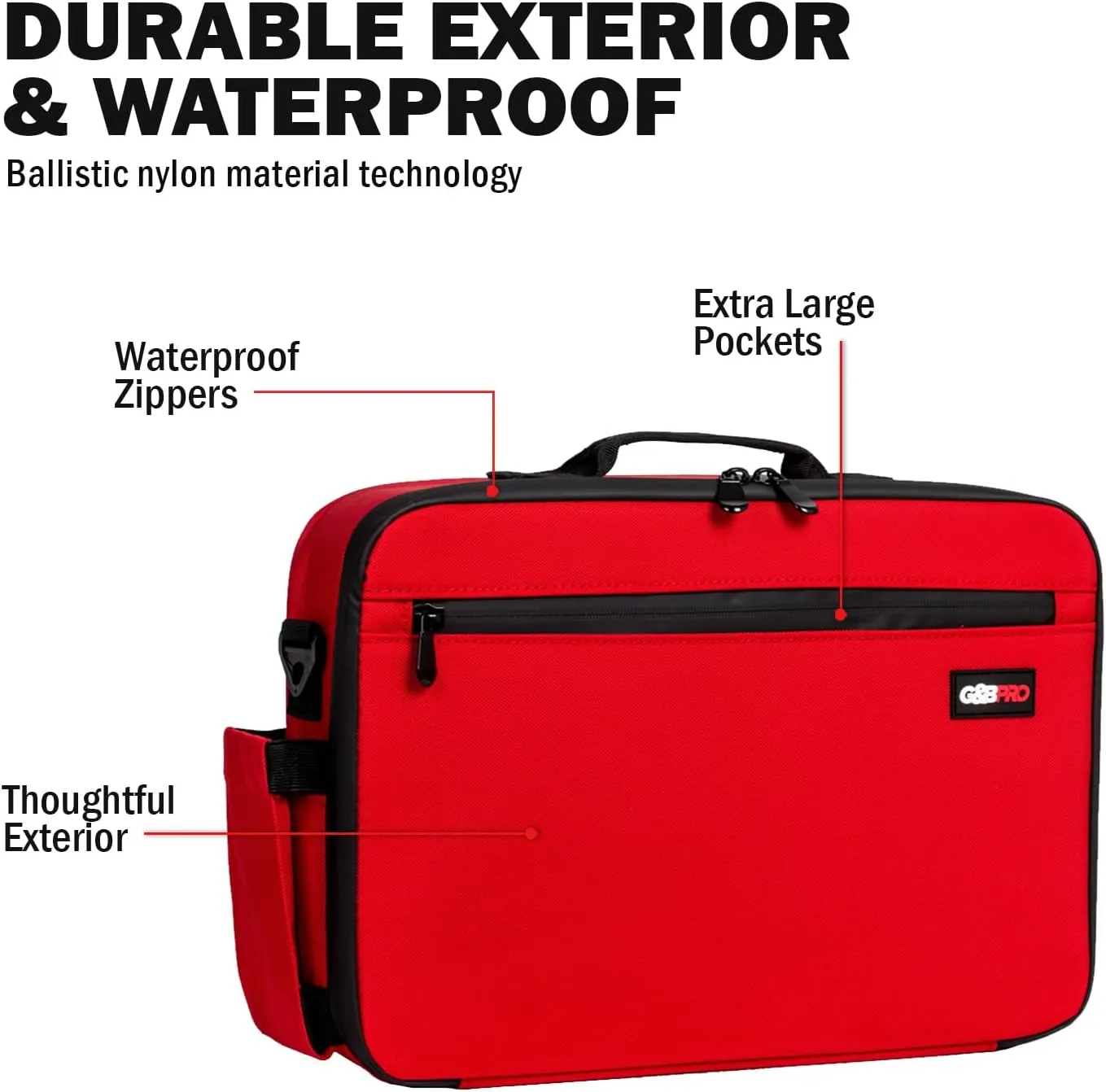 G&BPRO Crossbody Briefcase with Extending Tray System | All-in-one Mobile Workstation Travel Bag