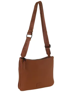 GAP Ladies Vegan Leather Classy Crossbody Bag in Tan