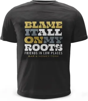 Garth Brooks Official Friends in Low Places Bar   Honky Tonk Roots Black Unisex T-Shirt Large