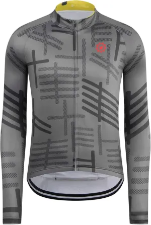 GCRFL Men's Cycling Jersey Long Sleeve Biking Shirt with 3 1 Zipper Pocket Breathable Quick Dry Bicycle Jersey