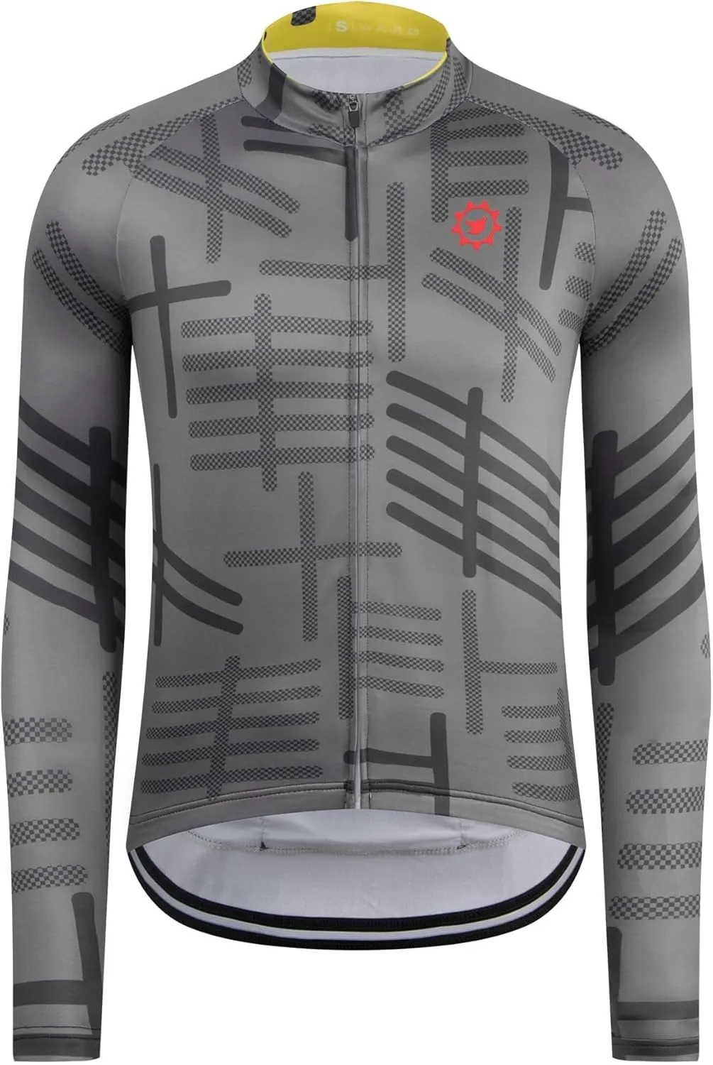GCRFL Men's Cycling Jersey Long Sleeve Biking Shirt with 3 1 Zipper Pocket Breathable Quick Dry Bicycle Jersey