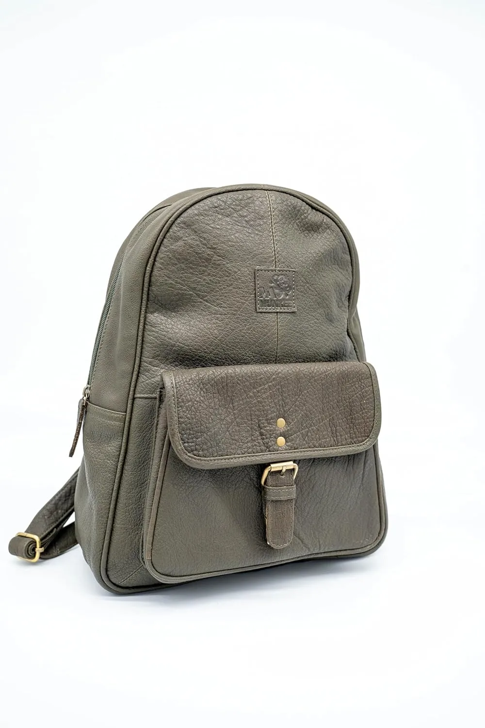 Genuine Leather Backpack for Men and Women Comfortable Lightweight Bag, Business Travel Daypack Dark Green
