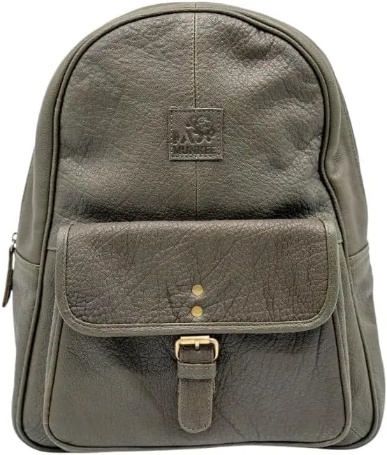 Genuine Leather Backpack for Men and Women Comfortable Lightweight Bag, Business Travel Daypack Dark Green