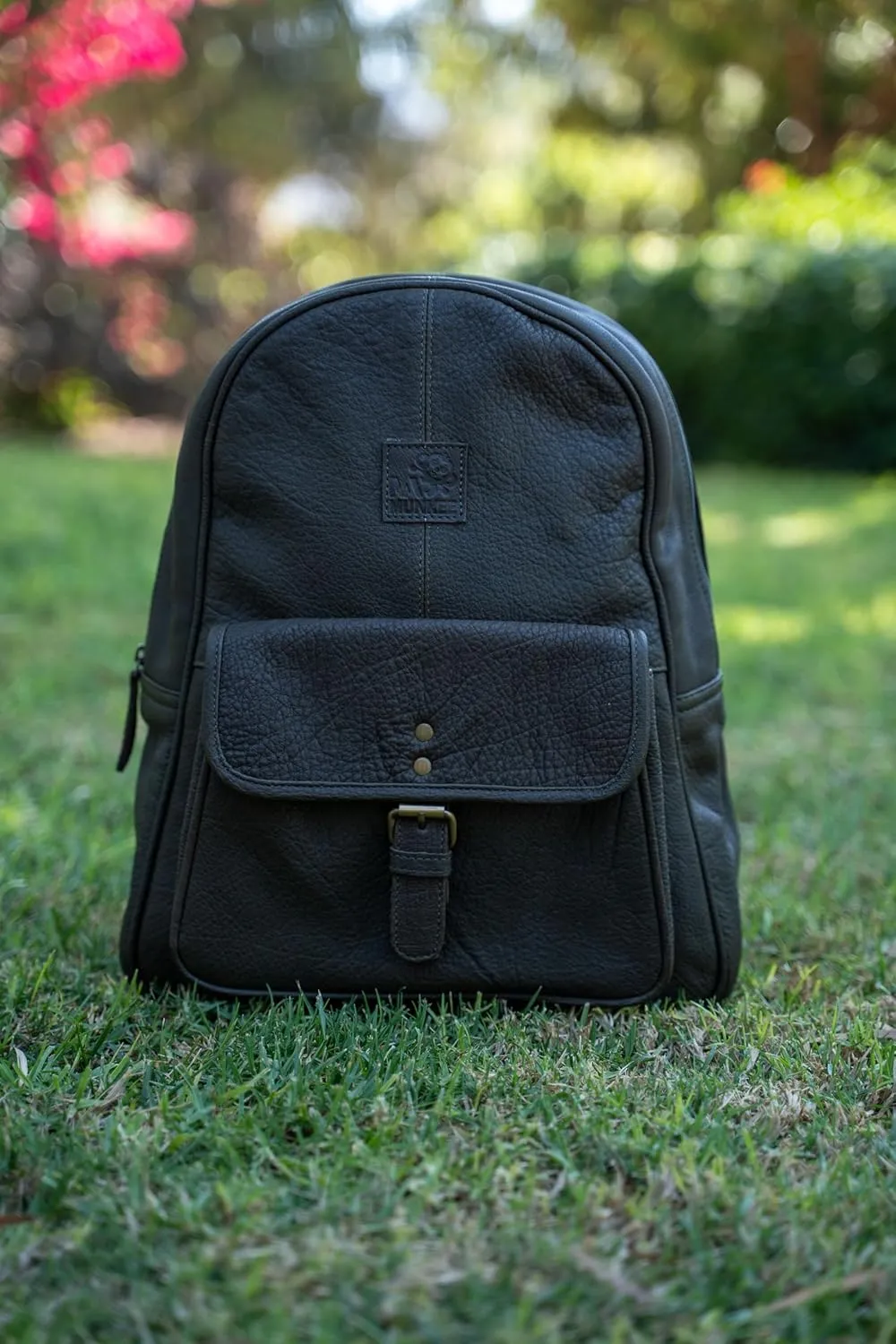 Genuine Leather Backpack for Men and Women Comfortable Lightweight Bag, Business Travel Daypack Dark Green