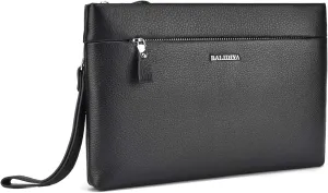 Genuine Leather Clutch Bag for Men Handbag Wrist Bag Business Large Purse Envelope Bag