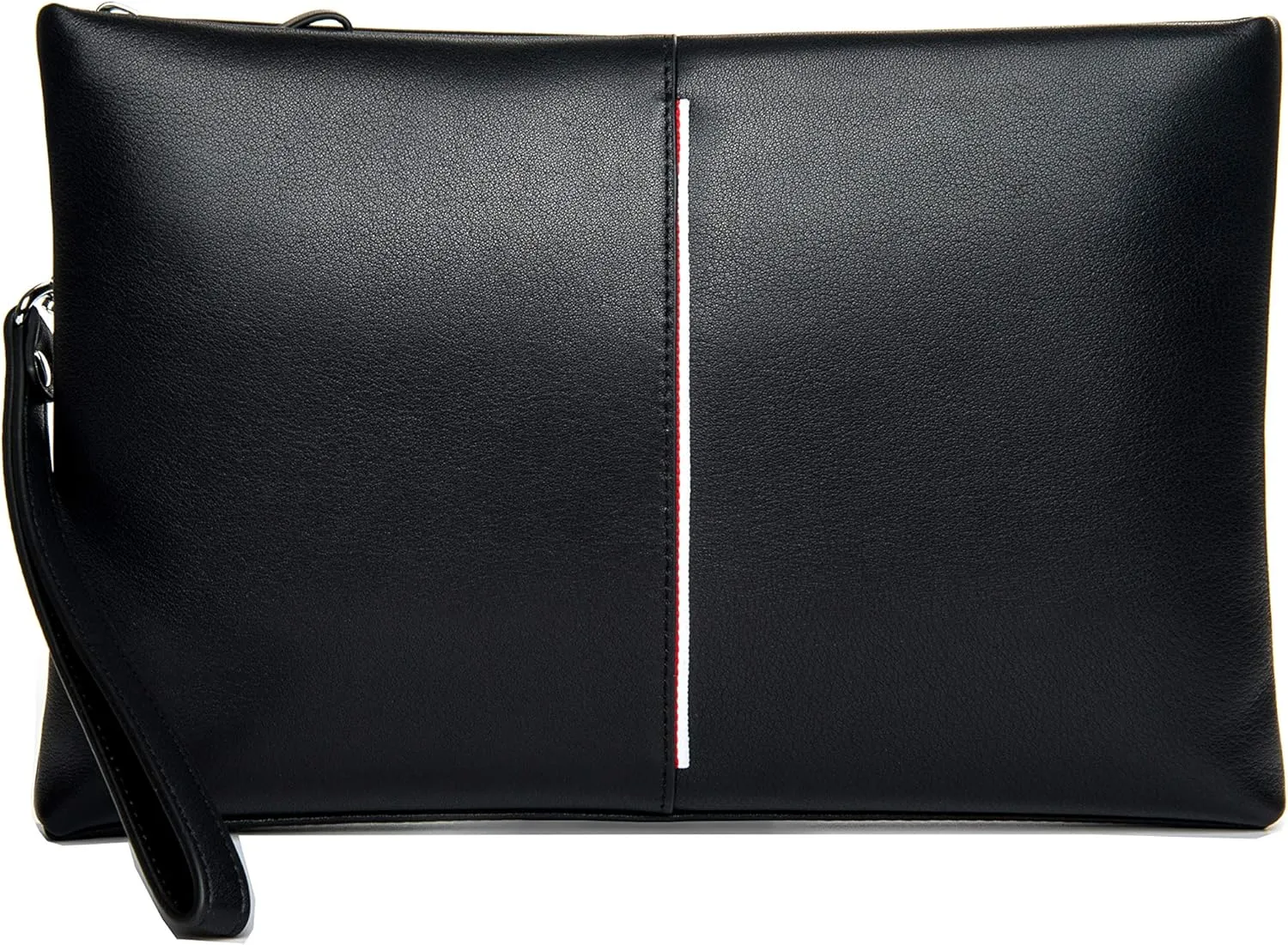 Genuine Leather Clutch Bag for Men Handbag Wrist Bag Business Large Purse Envelope Bag