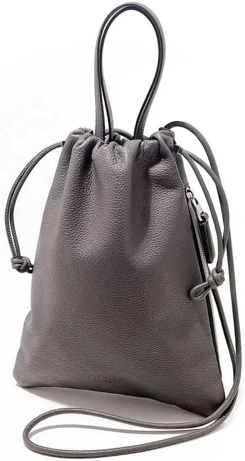 Genuine Leather Drawstring Mini Bag 2WAY Fi, Made In Japan, No, Made In Japan, No.658901