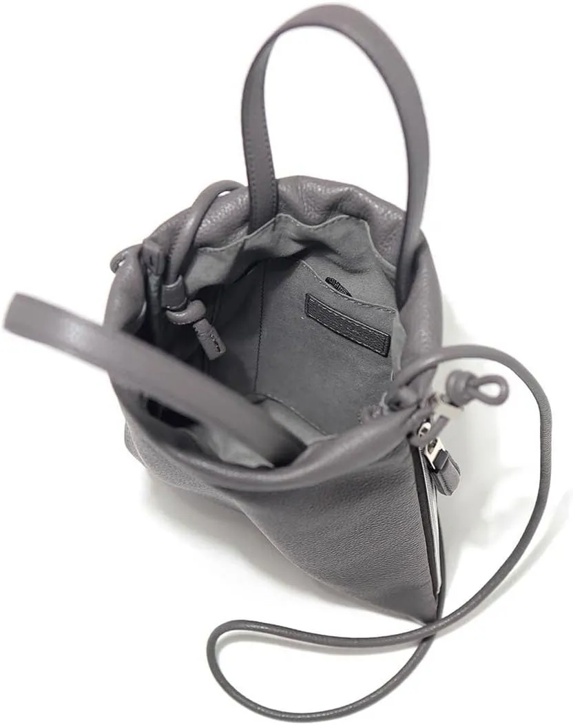 Genuine Leather Drawstring Mini Bag 2WAY Fi, Made In Japan, No, Made In Japan, No.658901