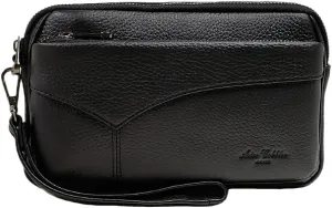 Genuine Leather Men Wrist Bag Formal Clutch Business Handbag Outdoor Wallet Daypack Lightweight