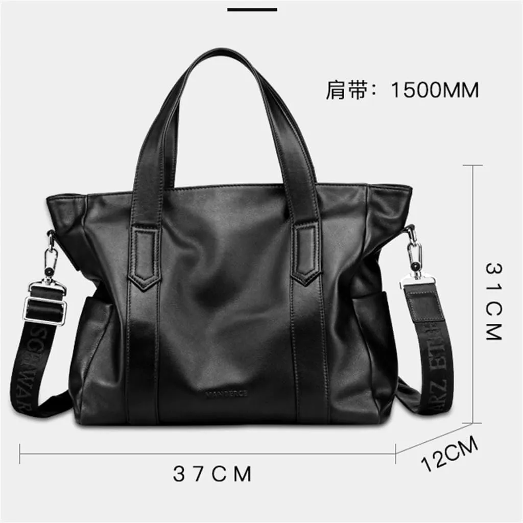 Genuine Leather Men's Handbag Korean Men's Business Briefcase Layer Cowhide Computer Bag