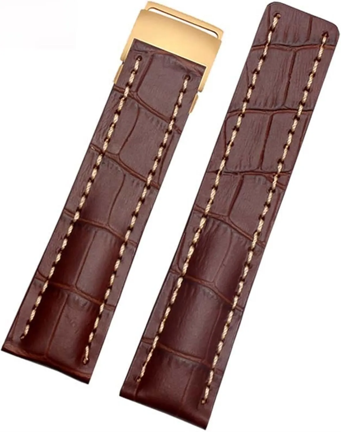 Genuine Leather Strap For Breitling watch Band cow leather bracelet with Deployment buckle 22mm 24mm WatchBands