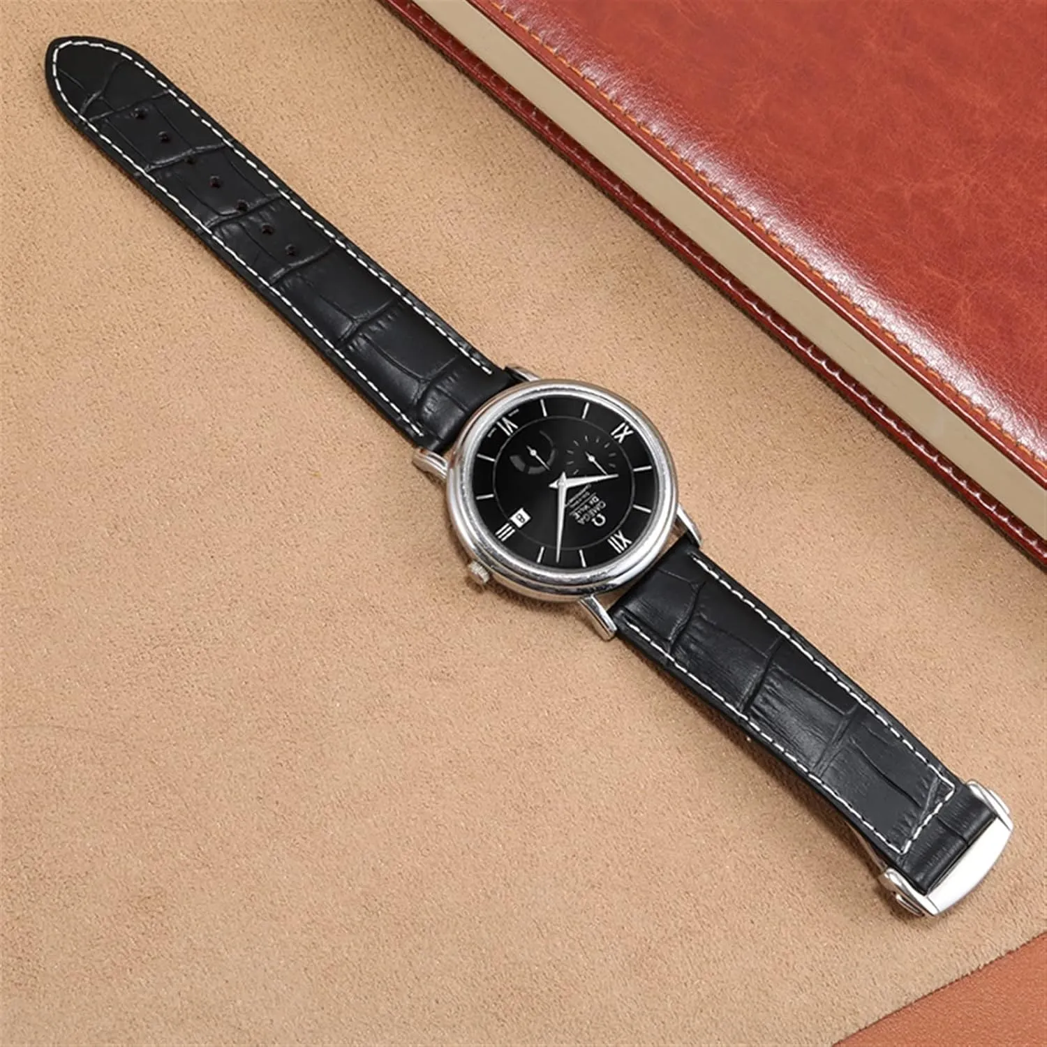 Genuine Leather watch band For Oris Frosted Folding Buckle Watch Chain 20mm 22mm Strap