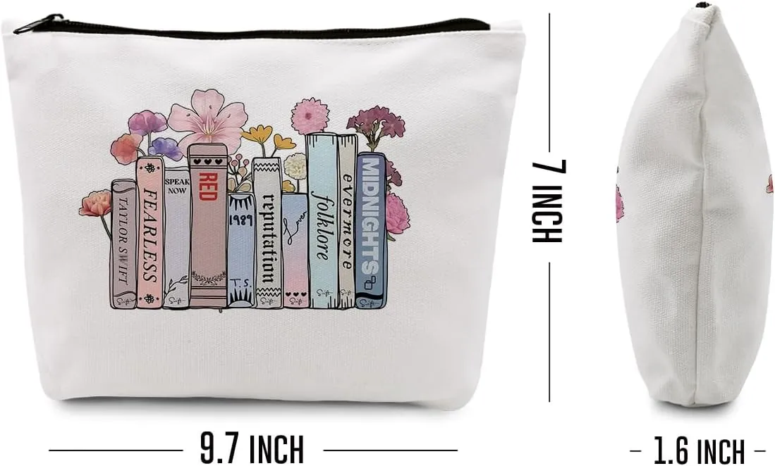 gfuhlre Version Makeup Bag Travel Toiletry Bag for Women Music Gift Fans Song Lyrics Gift Merchandise for Fans Friends Daughter Girls Sister, Friendship Birthday Christmas Gift Ideas-2