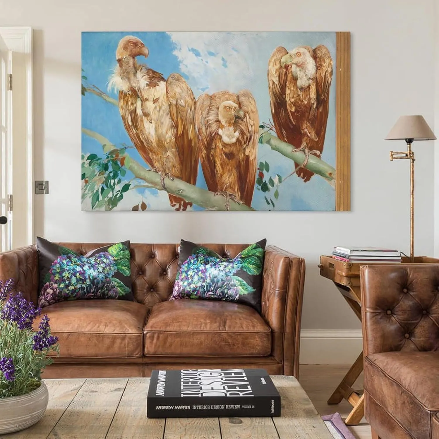 Giulio Sartorio Wall Art-Falcons Canvas Wall Art Poster Decorative Bedroom Modern Home Print Picture Artworks Posters 12x18inch(30x45cm)