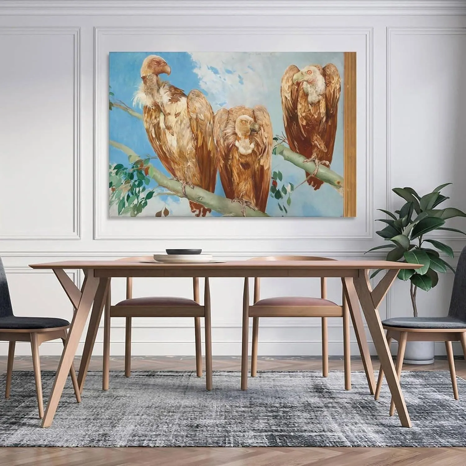 Giulio Sartorio Wall Art-Falcons Canvas Wall Art Poster Decorative Bedroom Modern Home Print Picture Artworks Posters 12x18inch(30x45cm)